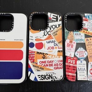 Casetify Graphic iPhone 15 Pro Max phone cases, bundle of 3. Each one was $64!
